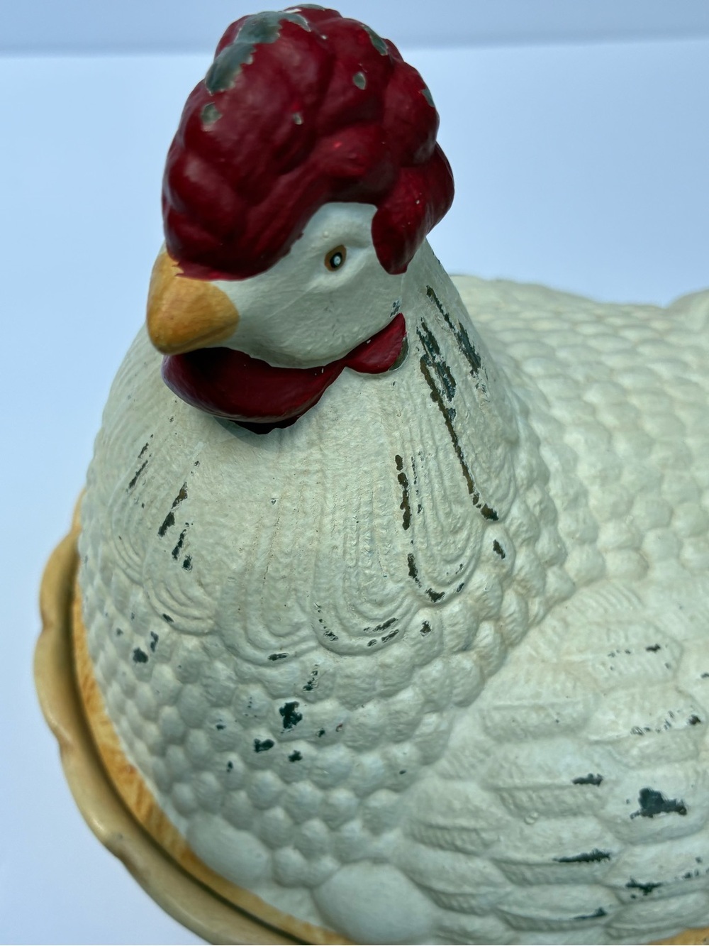 Vintage Large Ceramic Hen on Nest Covered Dish - Picture 10 of 16